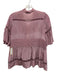 Sea New York Size 4 Mauve Pink Viscose Pleated Detail Ruffle Accent Top Mauve Pink / 4
