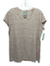 Johnny Was Size M Light Pink Cupra Rayon Floral Eyelet Short Sleeve V Neck Top Light Pink / M
