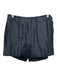Marie Oliver Size 2 Black Linen Blend Flocked Detail Side Zip Shorts Black / 2
