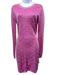 Versace Size 42 Mixed Pinks Silk Blend Geometric Knit Long Sleeve Dress Mixed Pinks / 42