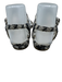 Chanel Shoe Size 37 Black, White & Blue textile upper Tweed T Strap Sandals Black, White & Blue / 37