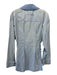We The Free Size L Blue Cotton Frayed Edges Side Ties Button Down Top Blue / L