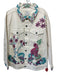 Jade by Johnny Was Size XL Cream, Blue, Purple Cotton Blend Flap Pockets Jacket Cream, Blue, Purple / XL