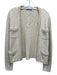 J. McLaughlin Size M Beige Cotton Braided Trim Pockets Open Front Cardigan Beige / M