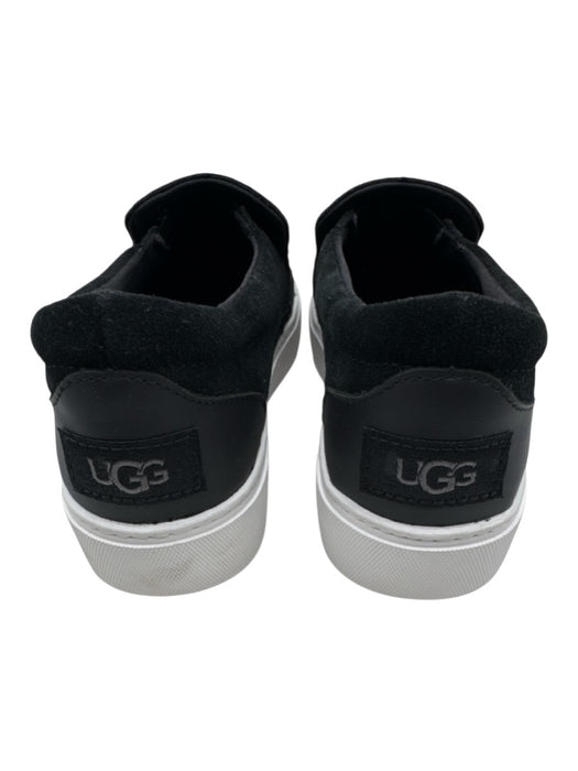 Ugg Shoe Size 6.5 Black & White Suede Upper Round Toe Slip On Platform Sneakers Black & White / 6.5