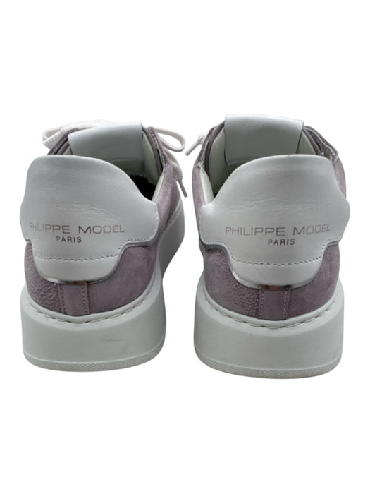 Philippe Model Shoe Size 38 Lilac Purple & White Leather Upper Shield Sneakers Lilac Purple & White / 38