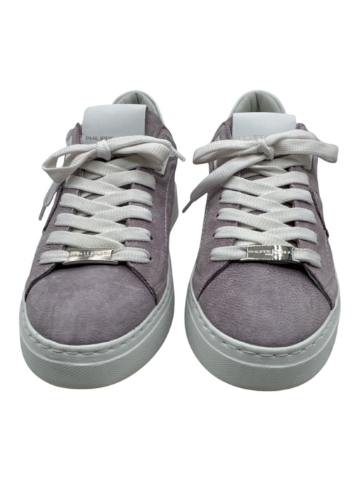 Philippe Model Shoe Size 38 Lilac Purple & White Leather Upper Shield Sneakers Lilac Purple & White / 38