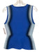 PH5 Size M Mixed Blues Viscose Blend Knit Gradient Sleeveless Tie Front Top Mixed Blues / M