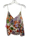 Alice + Olivia Size L White, Orange & Multi Print Silk Blend Spaghetti Strap Top White, Orange & Multi Print / L
