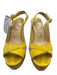 Christian Louboutin Shoe Size 37 Yellow Leather Upper Criss Cross Sandals Yellow / 37