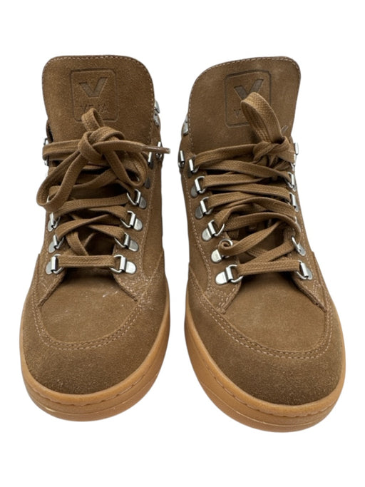 Veja Shoe Size 41 Brown & Black Leather Upper Suede Mid Top Lace Up Sneakers Brown & Black / 41