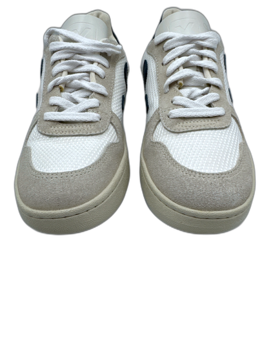 Veja Shoe Size 7 White, Gray & Navy Textile Suede Low Top Lace Up Sneakers White, Gray & Navy / 7