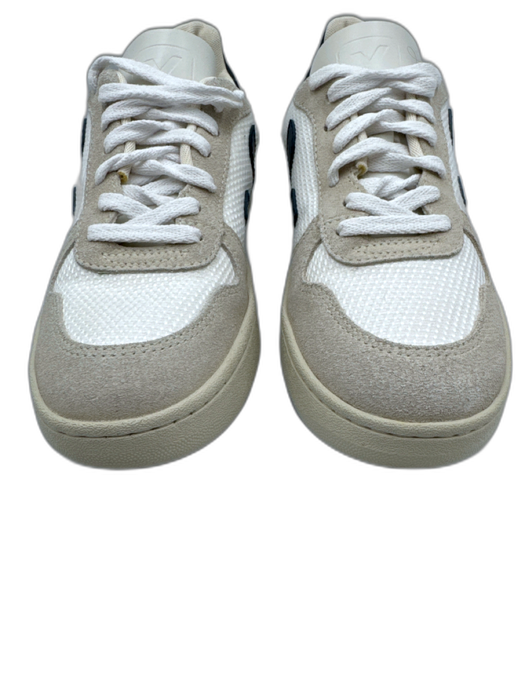 Veja Shoe Size 7 White, Gray & Navy Textile Suede Low Top Lace Up Sneakers White, Gray & Navy / 7
