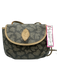 Yves Saint Laurent Brown & Beige PVC & Leather Animal Print Snap Button Bag Brown & Beige / XS