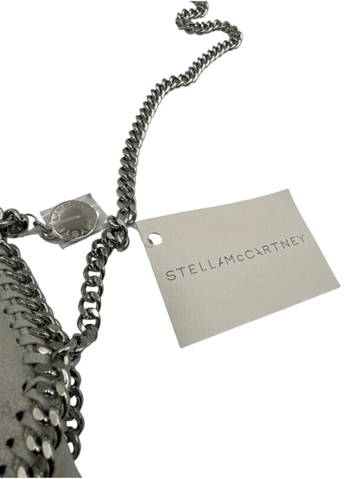 Stella McCartney Pearl Gray Faux Leather Magnetic Closure Chain Strap Bag Pearl Gray / XS
