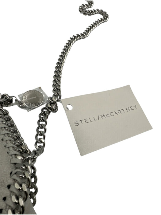 Stella McCartney Pearl Gray Faux Leather Magnetic Closure Chain Strap Bag Pearl Gray / XS