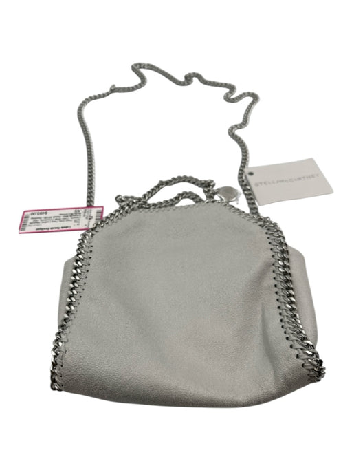 Stella McCartney Pearl Gray Faux Leather Magnetic Closure Chain Strap Bag Pearl Gray / XS
