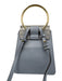 Chloe Dusty Blue Leather Suede Detail Gold Tone Hardware Ring Detail Bag Dusty Blue / Mini