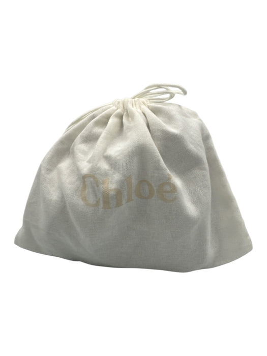 Chloe Dusty Blue Leather Suede Detail Gold Tone Hardware Ring Detail Bag Dusty Blue / Mini