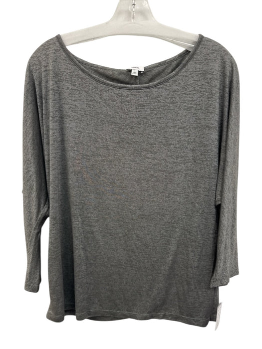Vince Size M Olive Gray No Fabric Tag Heathered Wide Neck 3/4 Dolman Sleeve Top Olive Gray / M
