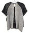 Jonathan Simkhai Size S Black, gray & white Silk Abstract Dots Short Sleeve Top Black, gray & white / S