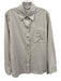 Vince Size Medium Taupe Gray Viscose Blend Long Sleeve Button Front Top Taupe Gray / Medium