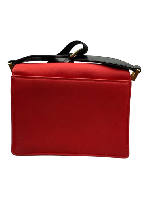 Marni Red Nylon Gold hardware Accordion Flap Crossbody Strap Bag Red / Mini
