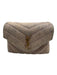 Saint Laurent Purple Cotton Denim Gold hardware Chevron Logo Crossbody Strap Bag Purple / Small