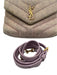 Saint Laurent Purple Cotton Denim Gold hardware Chevron Logo Crossbody Strap Bag Purple / Small