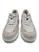 Christian Dior Shoe Size 37.5 Pink & White Neoprene Round Toe Toile Sneakers Pink & White / 37.5