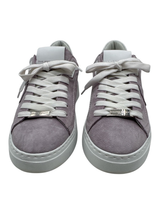 Philippe Model Shoe Size 38 Lilac Purple & White Leather Upper Shield Sneakers Lilac Purple & White / 38