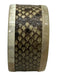 Taupe & Beige Snakeskin Horn Snake Wide Bangle Bracelet Taupe & Beige