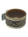 Taupe & Beige Snakeskin Horn Snake Wide Bangle Bracelet Taupe & Beige