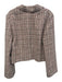 Theory Size 8 Pink, Tan & Black Cotton Blend Tweed Patch Pocket Button Up Jacket Pink, Tan & Black / 8
