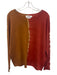 Notshy Size L Tan & Burnt Orange Wool Light Weight Long Sleeve Tie Dye Boxy Top Tan & Burnt Orange / L
