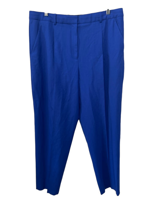 Diane Von Furstenberg Size 14 Ultramarine Blue Wool Blend High Rise Pants Ultramarine Blue / 14