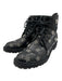 Saint Laurent Paris Shoe Size 38 Black & Silver Tone Leather Upper Studded Boots Black & Silver Tone / 38