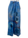 Marni Size 38 Blue, Red, Black Silk High Rise Abstract Cuffed Wide Leg Pants Blue, Red, Black / 38