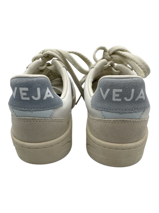 Veja Shoe Size 8 White, Blue & Gray Leather Upper Suede Detail Low Top Sneakers White, Blue & Gray / 8