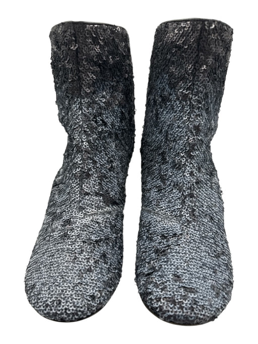 Maison Margiela Shoe Size 38 Black & Blue textile upper Fully Sequined Boots Black & Blue / 38