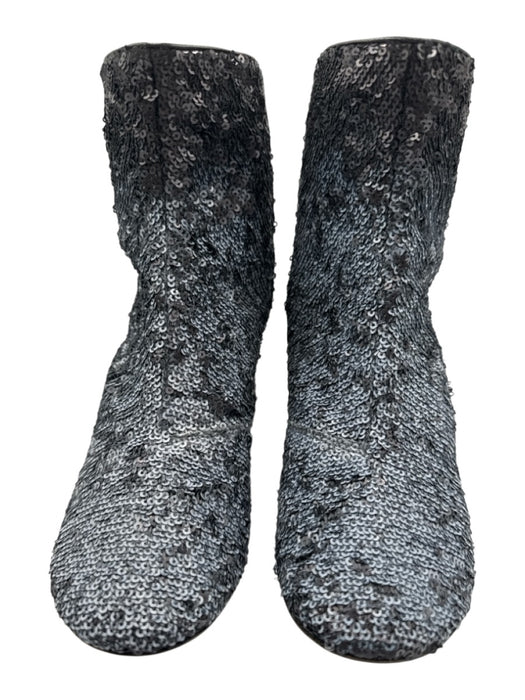 Maison Margiela Shoe Size 38 Black & Blue textile upper Fully Sequined Boots Black & Blue / 38