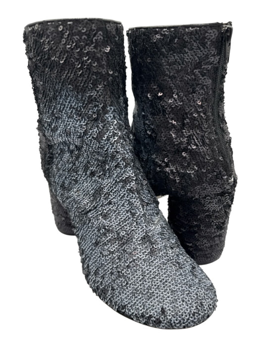Maison Margiela Shoe Size 38 Black & Blue textile upper Fully Sequined Boots Black & Blue / 38