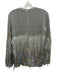 Ashish Soni Size XS Gray Cotton Sequin Gradient Sequin Fringe Back Zip Sweater Gray / XS