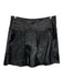 A.L.C. Size 4 Black Calfskin Pony Hair Paneled Back Zip Mini Skirt Black / 4