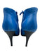 Balenciaga Shoe Size 39 Blue & Black Leather Upper Side Zip Low Platform Booties Blue & Black / 39