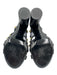 Balenciaga Shoe Size 38.5 Black & Gold Tone Leather Upper Studded Caged Sandals Black & Gold Tone / 38.5