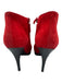 Balenciaga Shoe Size 39 Red & Black Leather Upper Side Zip Low Platform Booties Red & Black / 39