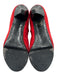 Balenciaga Shoe Size 39 Red & Black Leather Upper Side Zip Low Platform Booties Red & Black / 39