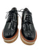 Clergerie Shoe Size 38.5 Black & Beige Leather Upper Patent Lace Up Loafers Black & Beige / 38.5