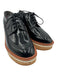 Clergerie Shoe Size 38.5 Black & Beige Leather Upper Patent Lace Up Loafers Black & Beige / 38.5